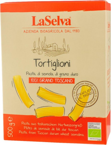 Tortiglioni aus Hartweizengrieß, 500g, BIO